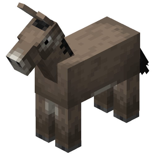 Image d'un âne dans le jeu Minecraft