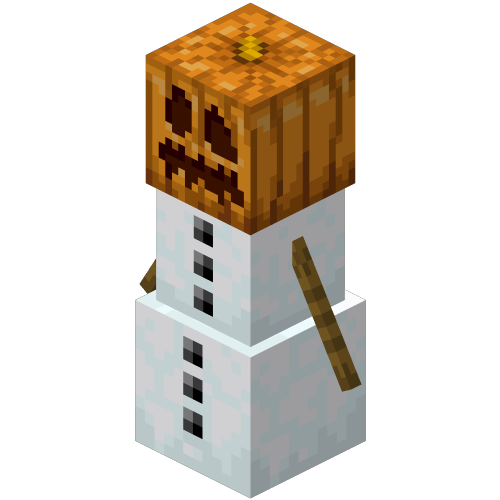 Image d'un Golem de neige dans le jeu Minecraft