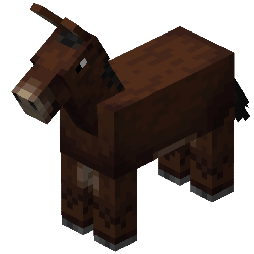 Image d'un âne dans le jeu Minecraft