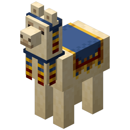 Image d'un Lama de marchand dans le jeu Minecraft