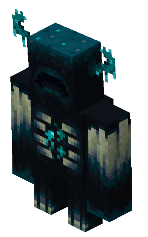 Image d'un Warden dans le jeu Minecraft