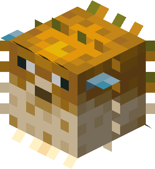 Image d'un poisson globe dans le jeu Minecraft