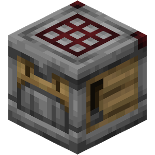 Image d'un fabricateur dans le jeu Minecraft